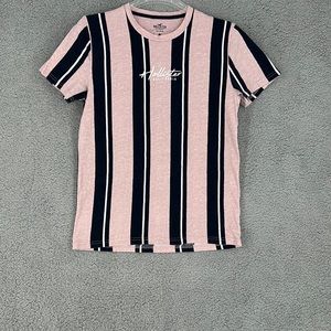 Hollister pink and black crew neck T shirt 100% cotton